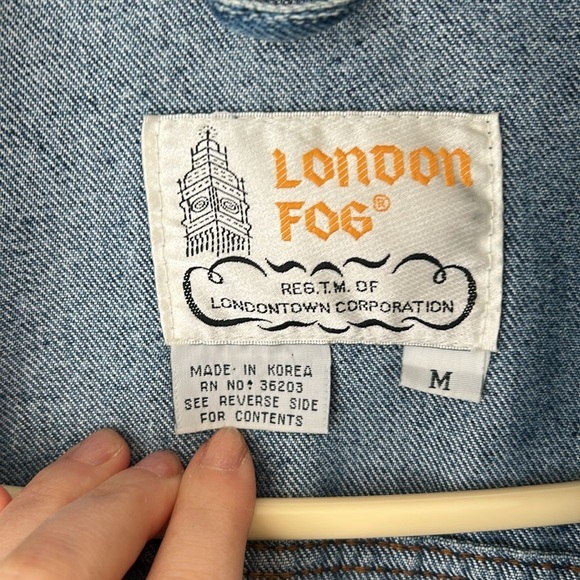 London Fog Vintage jean jacket denim jacket size small - Picture 2 of 7